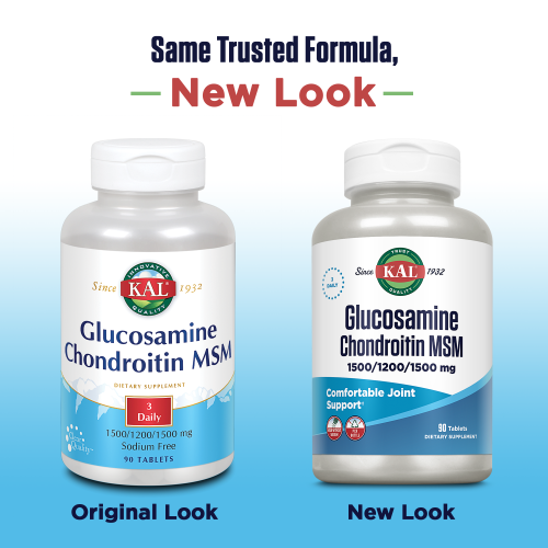 KAL Glucosamine Chondroitin MSM (Глюкозамин Хондроитин МСМ) 1500/1200/1500 мг. 90 таблеток фото 2