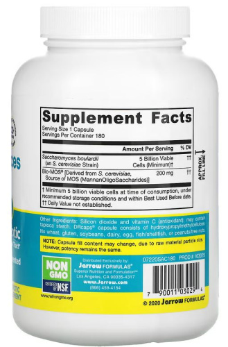 Saccharomyces Boulardii 5 млрд КОЕ (Сахаромицеты Булларди) 180 вег капсул (Jarrow Formulas) фото 2