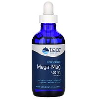Mega-Mag 400 мг (Жидкий магний с низким содержанием натрия) 118 мл (Trace Minerals)