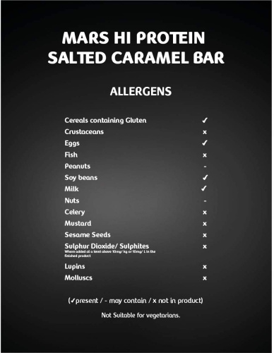 Mars HiProtein Bar Salted Caramel 59 гр (Mars Incorporated) фото 2