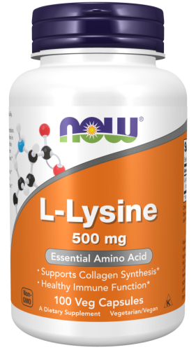 Now Foods L-Лизин 500 мг. (L-Lysine) 100 растительных капсул