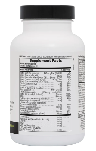 KetoLiving ™ Daily Multi (Ежедневные витамины Кето) 90 капсул (NaturesPlus) фото 2