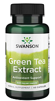 Green Tea Extract срок 03.2024 (Экстракт зеленого чая) 500 мг 60 капсул (Swanson)