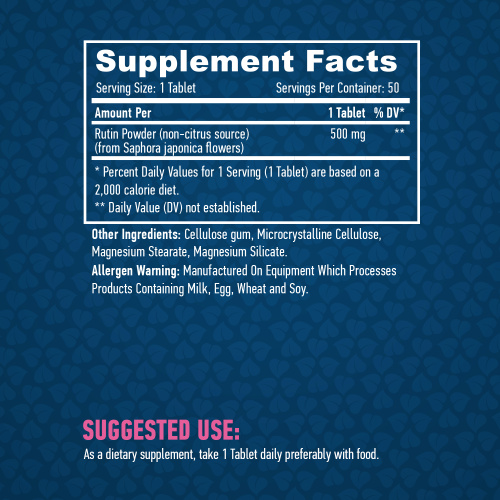 Rutin (Рутин) 500 мг 50 таблеток (Haya Labs) фото 2