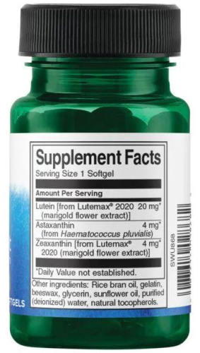 Ultimate Ocular Antioxidant (Лучший антиоксидант для глаз - с Lutemax) 30 мягких капсул (Swanson) фото 4