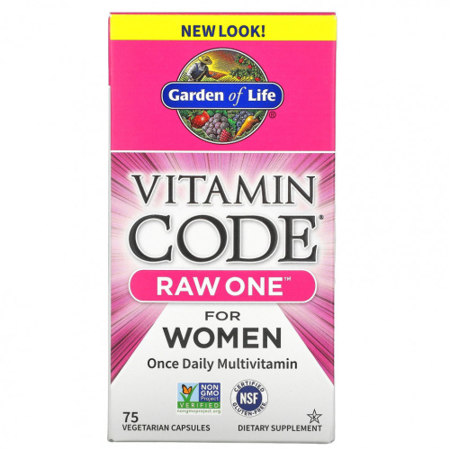 Vitamin Code RAW ONE 75 веганских капсул (Garden of Life)