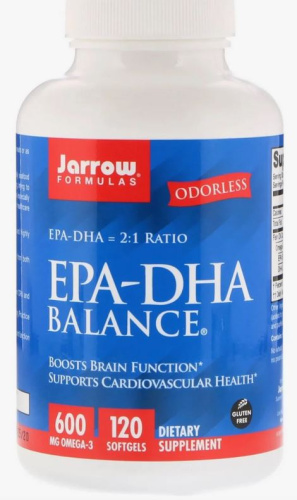 Fish Oil EPA-DHA Balance (Баланс ЭПК-ДГК) 120 мягких капсул (Jarrow Formulas) фото 2