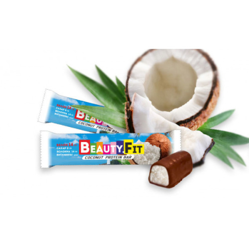 Протеиновый батончик «кокос в шоколаде» 60 г (BeautyFit)