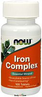 Now Foods Iron Complex (Комплекс железа) 100 таблеток