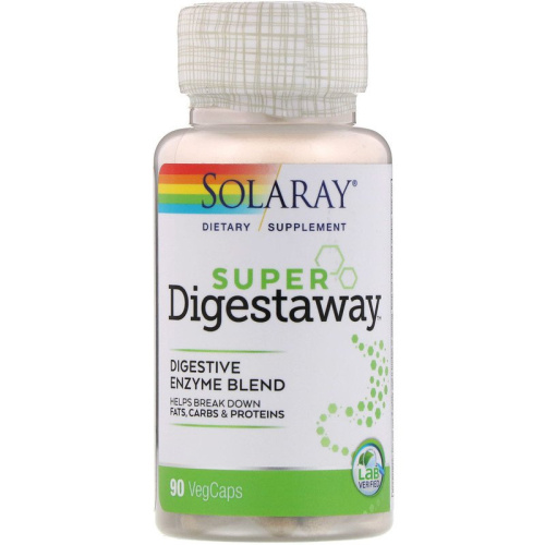 Super Digestaway (Смесь Пищеварительных Ферментов) 90 вег капсул (Solaray) фото 3