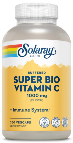 Super Bio Vitamin C 1000 mg TR (Витамин С 1000 мг медленного высвобождения) 360 вег капс (Solaray)