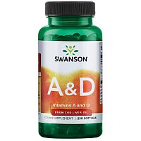 Vitamin A & D (Витамин А и Д3) 250 гель. капсул (Swanson)