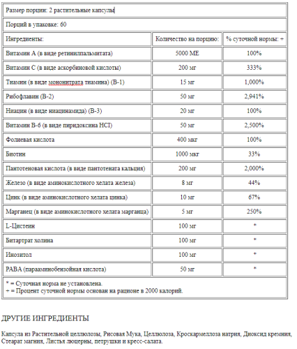 Hair Nutrients with L-Cysteine (Питательные вещества для волос с L-Цистеином) 120 вег капс (Solaray) фото 2