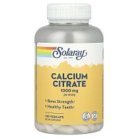 Solaray Цитрат кальция (Calcium Citrate) 1000 мг. 120 растительных капсул