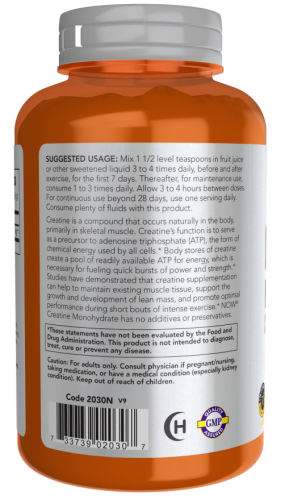 Now Foods Sports Creatine Monohydrate (Креатин Моногидрат) 227 г. фото 4