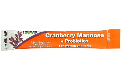Cranberry & Mannose with Probiotics (Клюква, манноза и пробиотики) 24 пакета по 6 г (Now Foods)_ фото 3