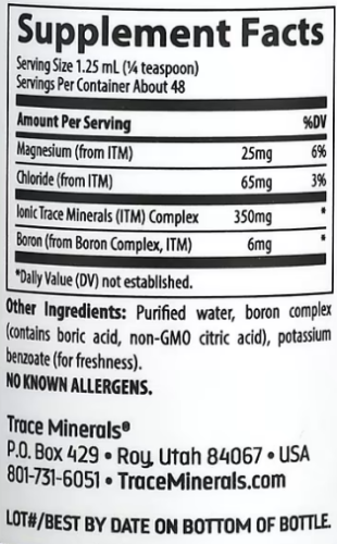 Ionic Boron (Ионный бор) 6 мг 59 мл (Trace Minerals) фото 3