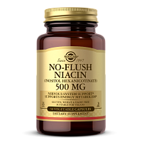 No-Flush Niacin 500 мг (Витамин B3) 50 вег капсул (Solgar)