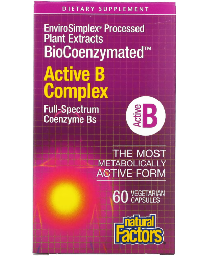 Active B Complex BioCoenzymated 60 Vegetarian Capsules (Natural Factors)