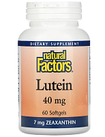 Lutein 40 mg Zeaxanthin 7 mg (Лютеин 40 мг) 60 гелевых капсул (Natural Factors)