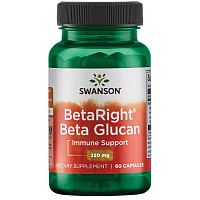 Beta Glucans 250 mg BetaRight® срок 01.2024(Бета-глюканы 250 мг) 60 капс (Swanson)