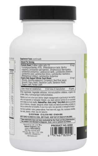 KetoLiving ™ Daily Multi (Ежедневные витамины Кето) 90 капсул (NaturesPlus) фото 3