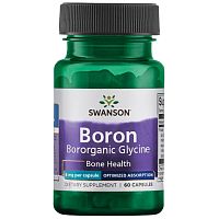 Swanson Albion Boron Bororganic Glycine (Бор из борорганического глицина) 6 мг. 60 капсул