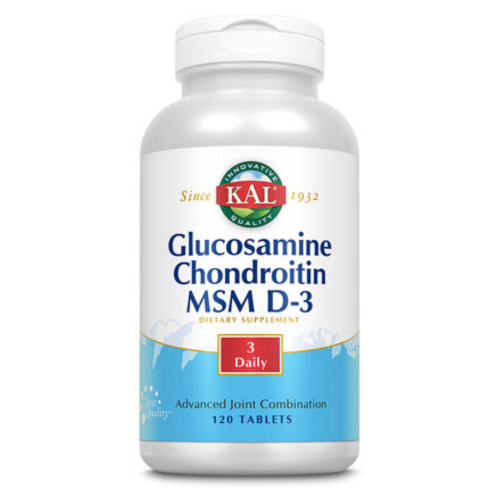 KAL Glucosamine Chondroitin MSM D-3 (Глюкозамин Хондроитин МСМ D-3) 120 таблеток