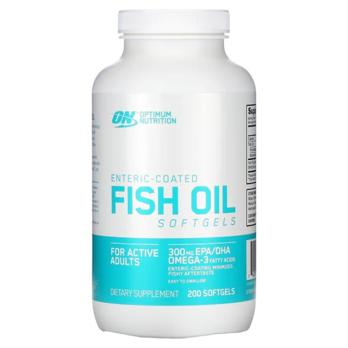 Enteric Coated Fish Oil Softgels 200 капсул (Optimum Nutrition)