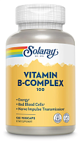 Solaray Vitamin B-Complex (Комплекс витаминов группы B) 100 мг. 100 растительных капсул