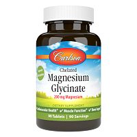 Chelated Magnesium Glycinate 200 mg (хелат магний глицинат 200 мг) 90 таблеток (Carlson Labs)