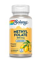 Methyl Folate 800 mcg High Potency (Метил фолат 800 мкг) 60 леденцов (Solaray)