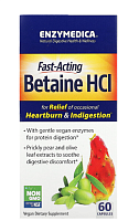 Enzymedica Betaine HCL (Бетаин Гидрохлорид) 60 капсул