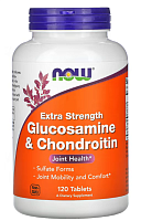 Now Foods Extra Strength Glucosamine & Chondroitin (Глюкозамин и Хондроитин повышенной силы действия) 120 таблеток