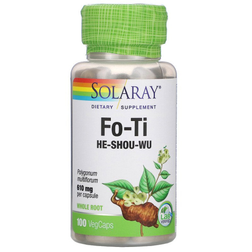Fo-Ti He-Shoud-Wu 610 mg (Горец многоцветковый 610 мг) 100 вег капсул (Solaray)