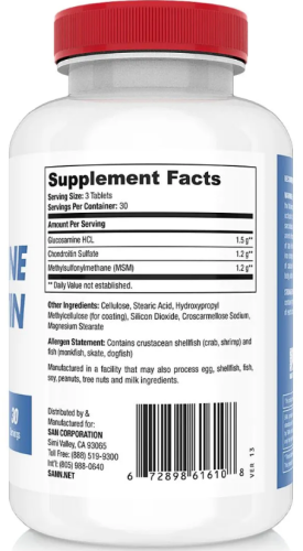 Glucosamine Chondroitin MSM 90 таблеток (SAN) фото 2