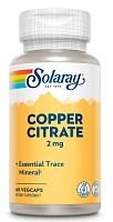 Copper Citrate 2 mg (Медь цитрат 2 мг) 60 вег капсул (Solaray)