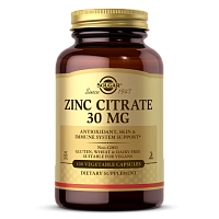 Solgar Цитрат Цинка (Zinc Citrate) 30 мг. 100 растительных капсул