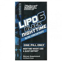 Lipo 6 Black NightTime Ultra concentrate 30 капсул (Nutrex Research)