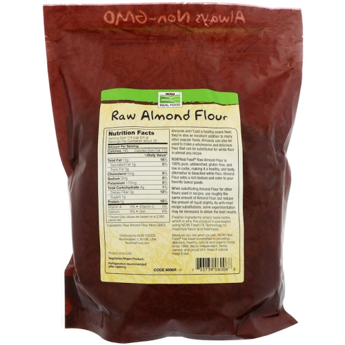 Raw Almond Flour (Мука миндальная) 624 г (Now Foods) фото 2