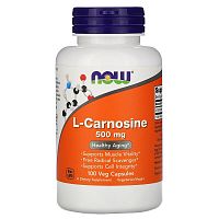 Now Foods L-Карнозин (L-Carnosine) 500 мг. 100 растительных капсул