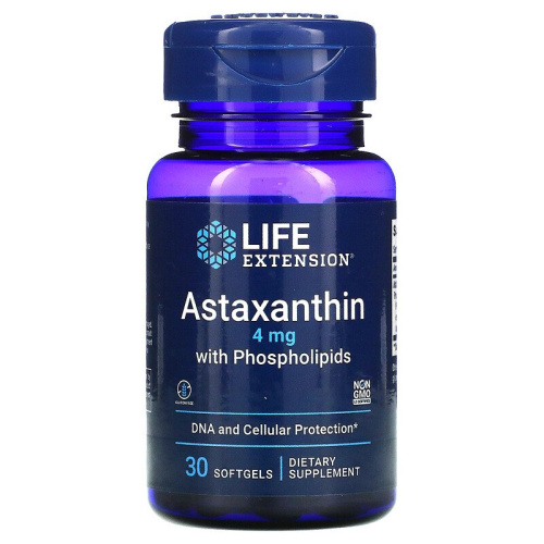 Life Extension Astaxanthin with Phospholipids (Астаксантин с Фосфолипидами) 4 мг. 30 капсул