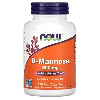 Now Foods D-Mannose 500 мг. (D-Манноза) 120 растительных капсул