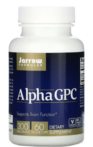 Alpha GPC 300 мг (L-альфа-глицерилфосфорилхолин) 60 растительных капсул (Jarrow Formulas)