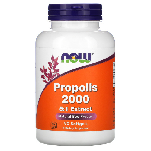 Now Foods Propolis 2000 5:1 Extract (Прополис) 90 мягких капсул 