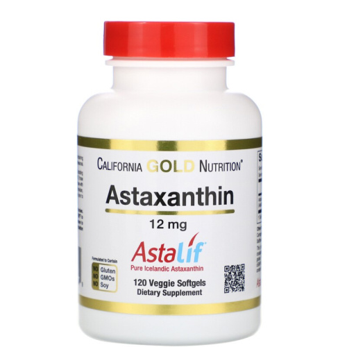 California Gold Nutrition Astaxanthin (Астаксантин) 12 мг. 120 капсул