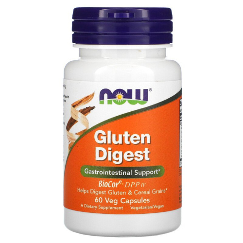 Now Foods Gluten Digest Добавка для переваривания глютена 60 растительных капсул