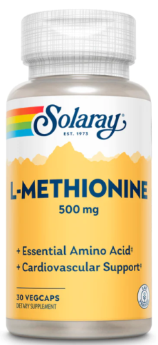 Solaray L-Methionine (L-Метионин) 500 мг. 30 растительных капсул