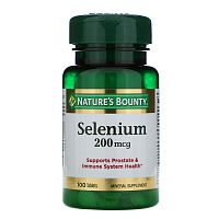 Selenium 200 mcg (Селен 200 мкг) 100 таблеток (Nature's Bounty)