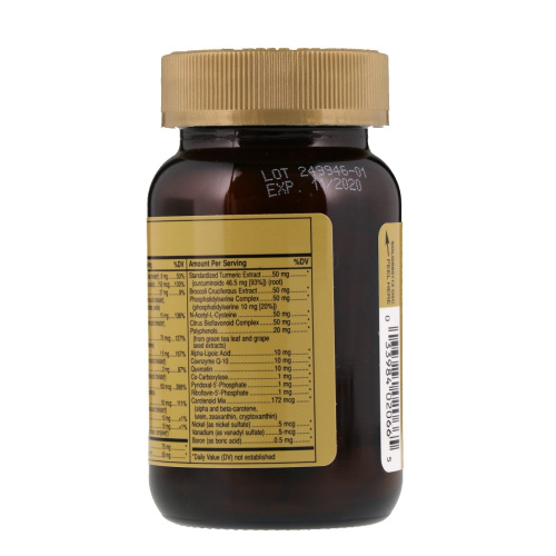 Solgar Omnium Multiple Vitamin and Mineral Formula 60 таблеток фото 3